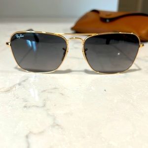 Ray-Ban Gold Rimmed Sunglasses